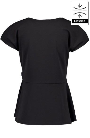 BLUSA MUJER CON VUELO VEZA