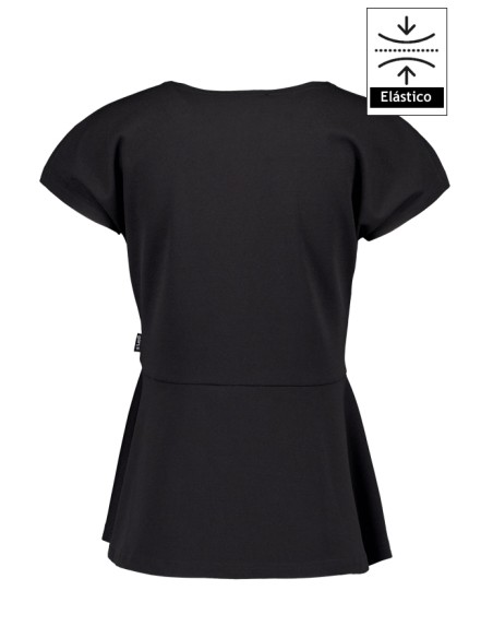 BLUSA MUJER CON VUELO VEZA