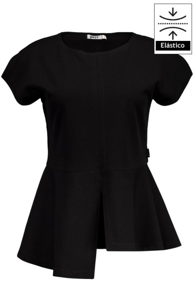 BLUSA MUJER CON VUELO VEZA