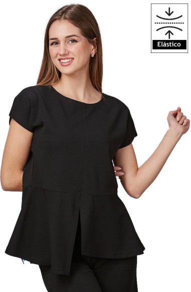 BLUSA MUJER CON VUELO VEZA