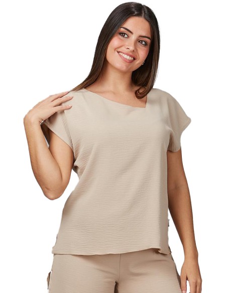 BLUSA MUJER CUELLO ASIMÉTRICO JARA