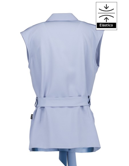CHALECO MUJER CUELLO SOLAPA ARABIS