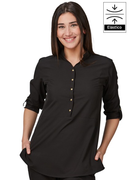 BLUSA MUJER CUELLO MAO VINCA