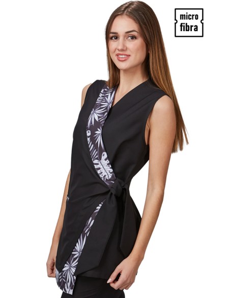 BLUSA MICROFIBRA COLLO FUMATORI FICUS