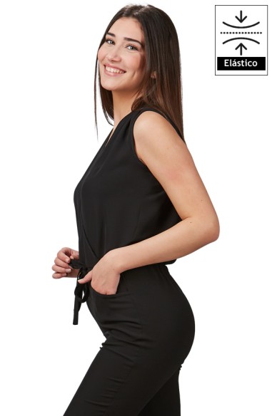 MONO MUJER PUNTO CREPE CRUZADO