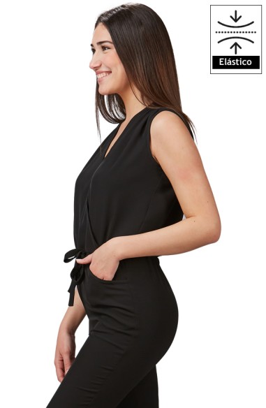 MONO MUJER PUNTO CREPE CRUZADO