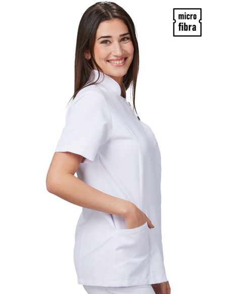 CASACA M/C CORCHETES MICROFIBRA MUJER