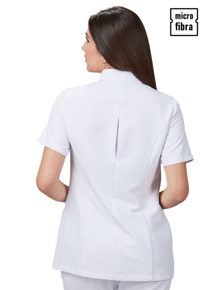 CASACA M/C CORCHETES MICROFIBRA MUJER