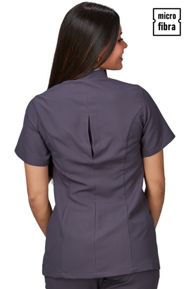 CASACA M/C CORCHETES MICROFIBRA MUJER