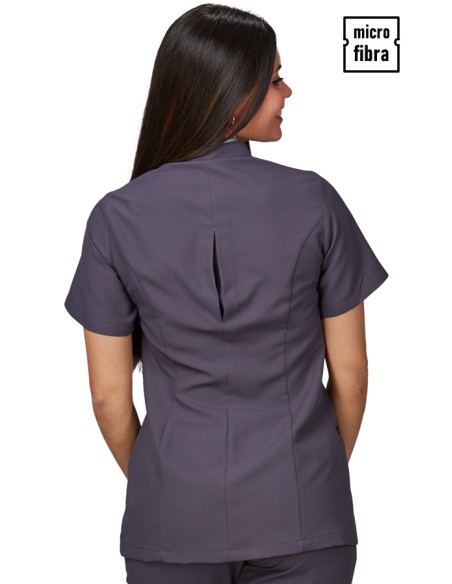 CASACA M/C CORCHETES MICROFIBRA MUJER