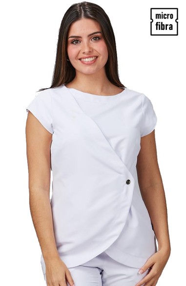 BLUSA MICROFIBRA CRUZADA BOTÓN