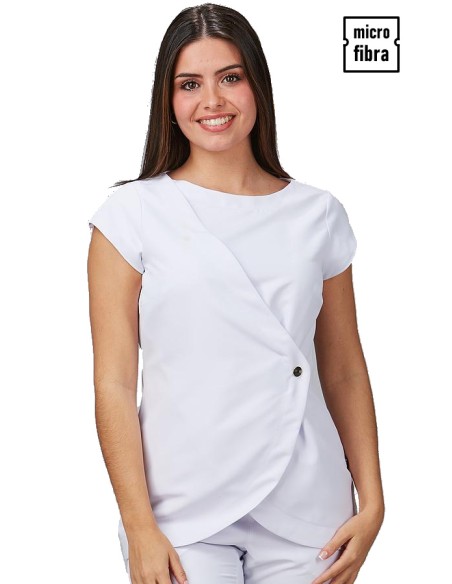 CASACCA MICROFIBRA INCROCIATA CON BOTTONI