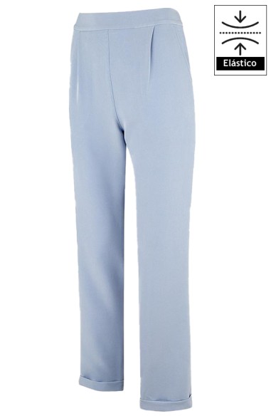 PANTALON MUJER BIELASTICO BAJO VUELTO