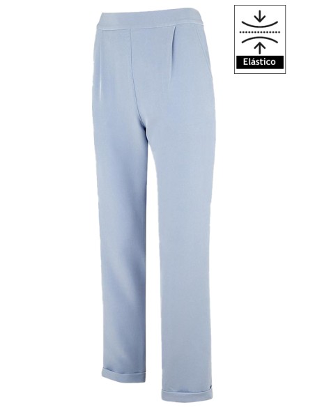 PANTALON MUJER BIELASTICO BAJO VUELTO