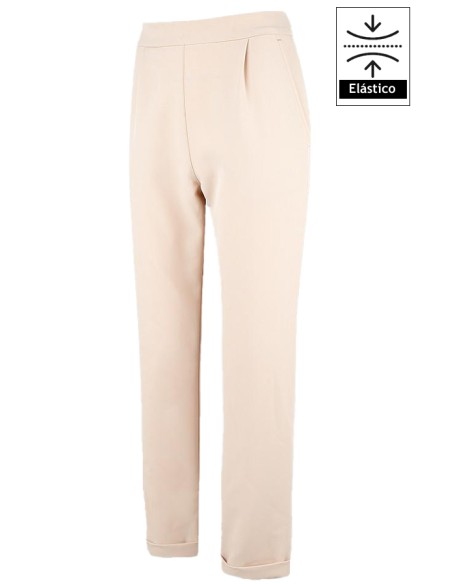 PANTALON MUJER BIELASTICO BAJO VUELTO