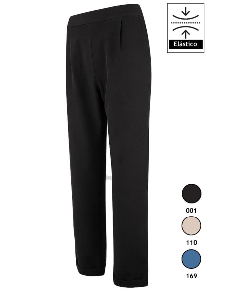 PANTALON MUJER BIELASTICO BAJO VUELTO