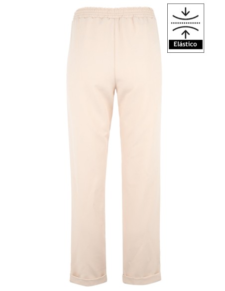 PANTALONI DONNA BIELASTICO FONDO RISVOLTATO