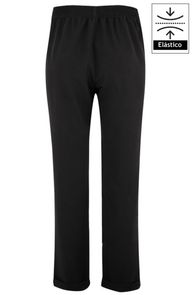 PANTALONI DONNA BIELASTICO FONDO RISVOLTATO
