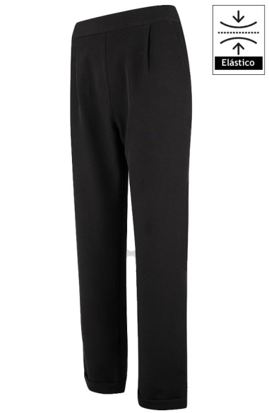 PANTALON MUJER BIELASTICO BAJO VUELTO