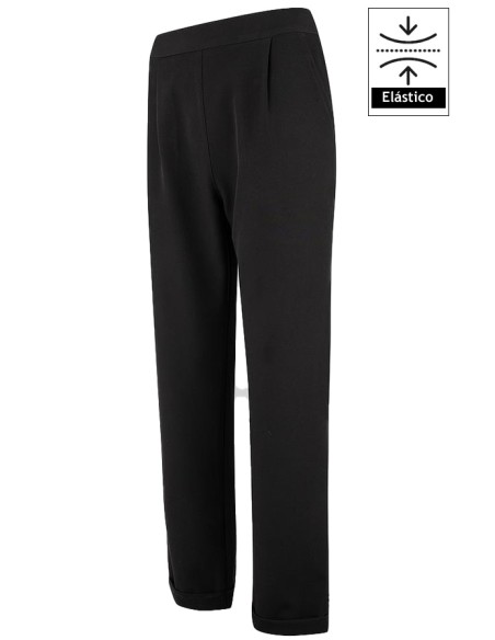 PANTALONI DONNA BIELASTICO FONDO RISVOLTATO