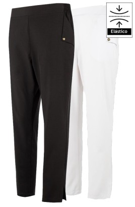 PANTALON TOBILLERO MUJER GOMA COSTADOS