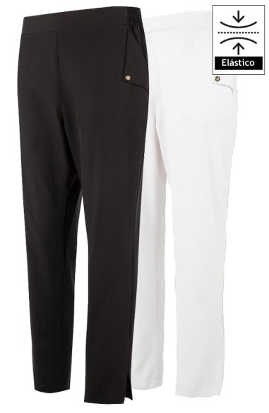 PANTALONE CAVIGLIA DONNA GOMMA FIANCHI