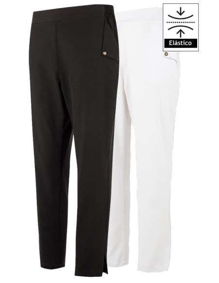PANTALONE CAVIGLIA DONNA GOMMA FIANCHI