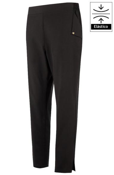 PANTALONE CAVIGLIA DONNA GOMMA FIANCHI