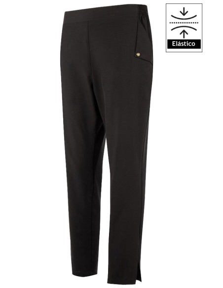 PANTALON TOBILLERO MUJER GOMA COSTADOS