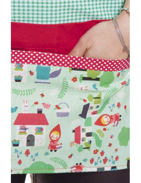 DELANTAL MAESTRA MINI CAPERUCITA ROJA