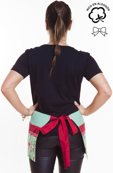 DELANTAL MAESTRA MINI CAPERUCITA ROJA