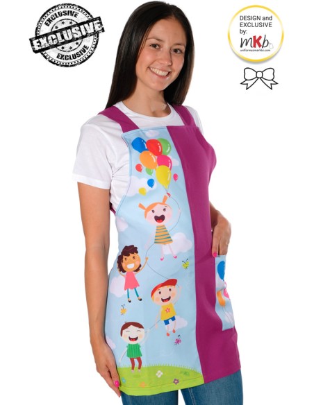 GREMBIULE MAESTRA BAMBINI PALLONCINI
