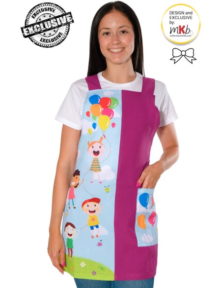 GREMBIULE MAESTRA BAMBINI PALLONCINI