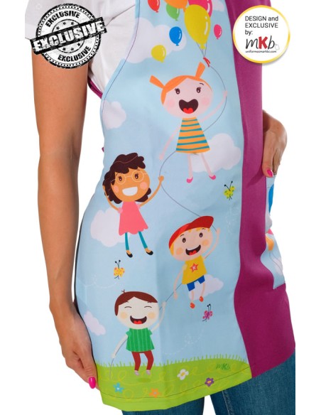 GREMBIULE MAESTRA BAMBINI PALLONCINI
