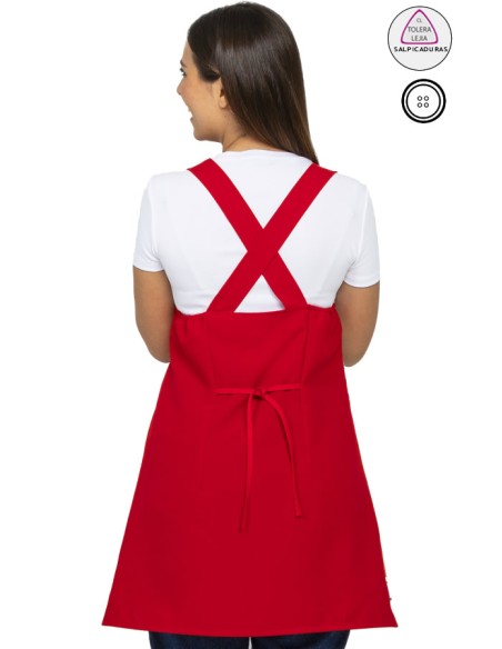 VESTITO MAESTRA ARCOBALENO ROSSO