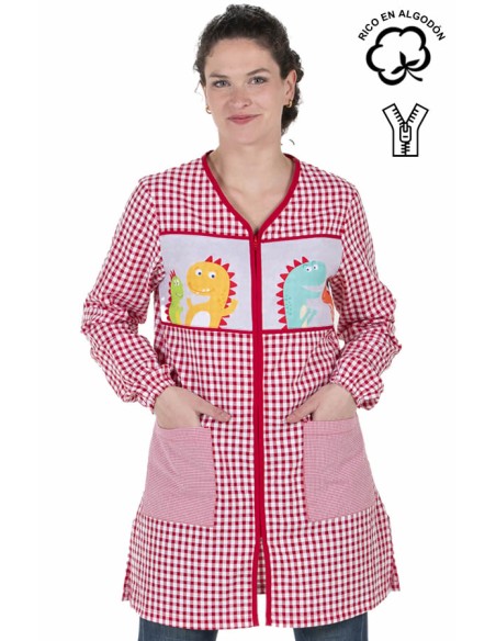 BATA MAESTRA DINOSAURIOS ROJA
