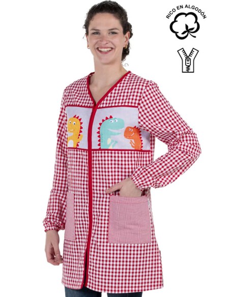 BATA MAESTRA DINOSAURIOS ROJA