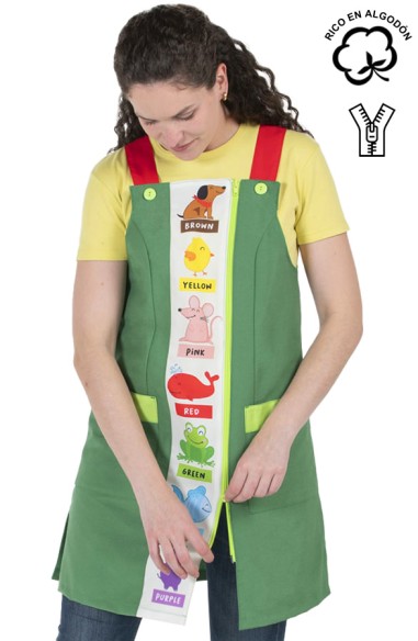 VESTITO MAESTRA ANIMALI COLORI