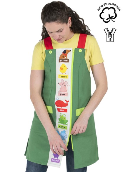 VESTITO MAESTRA ANIMALI COLORI