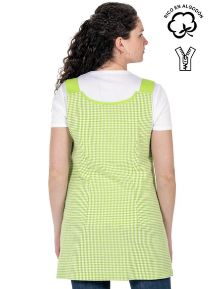 VESTITO VICHY PISTACCHIO