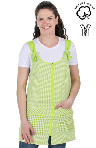 VESTITO VICHY PISTACCHIO