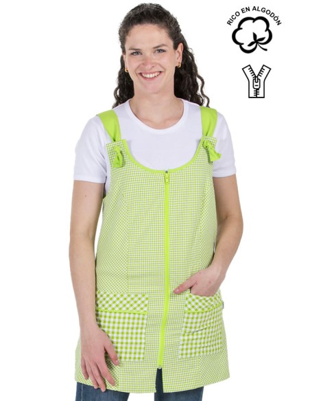 VESTITO VICHY PISTACCHIO