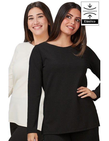 CAMISETA MUJER PUNTO CREPÉ ROBINIA