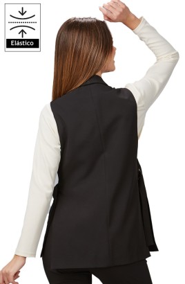CHALECO MUJER CUELLO SMOKING MORERA 2