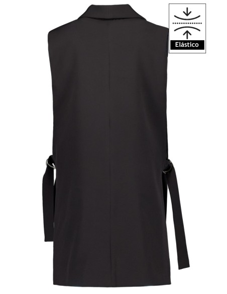 CHALECO MUJER CUELLO SMOKING MORERA