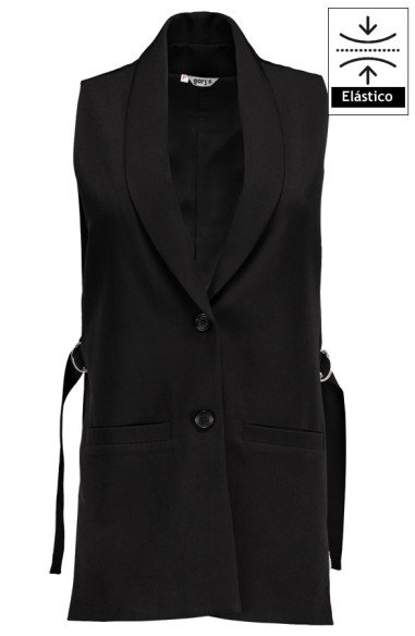 CHALECO MUJER CUELLO SMOKING MORERA