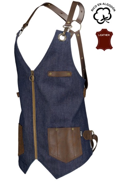 CHALECO UNISEX VAQUERO Y PIEL KURUME