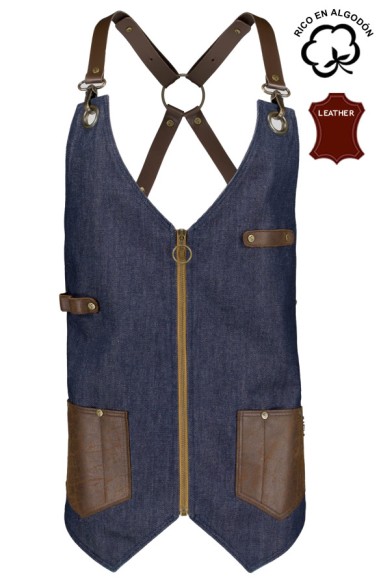 CHALECO UNISEX VAQUERO Y PIEL KURUME
