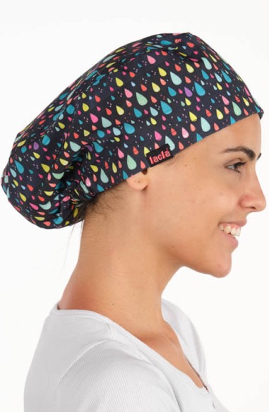 GORRO SANITARIO GOMA GOTAS MARINO