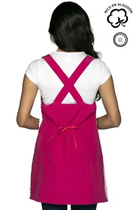 VESTITO VICHY ROSA E GRIGIO 2
